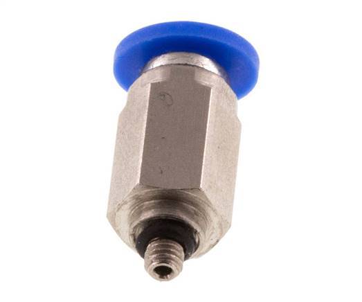 3mm x M 3 Push-in Fitting with Male Threads Brass/PA 66 NBR [2 Pieces]