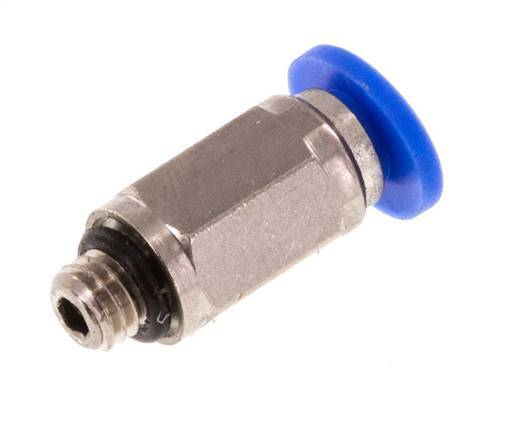 3mm x M 5 Push-in Fitting with Male Threads Brass/PA 66 NBR [2 Pieces]