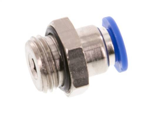 6mm x G1/4'' Push-in Fitting with Male Threads Brass/PA 66 NBR [5 Pieces]