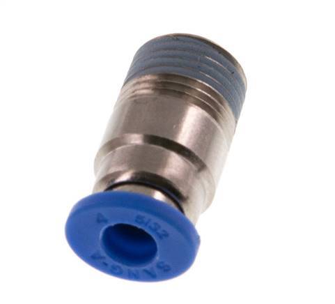 Racor rápido de 4mm x R1/8'' con rosca macho latón/PA 66 NBR hexágono interior [5 piezas]