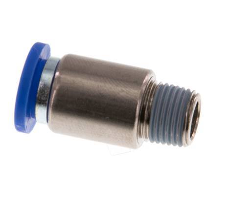 Racor rápido de 8mm x R1/8'' con rosca macho latón/PA 66 NBR hexágono interior [5 piezas]
