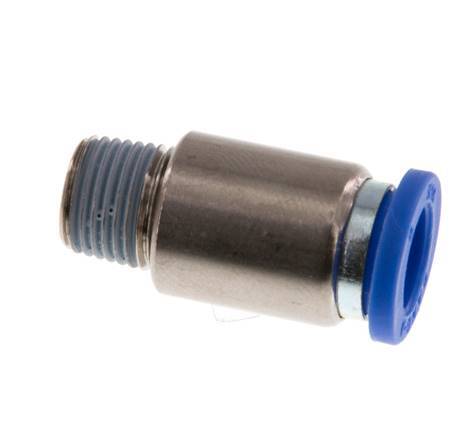 Racor rápido de 8mm x R1/8'' con rosca macho latón/PA 66 NBR hexágono interior [5 piezas]