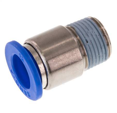 Racor rápido de 12mm x R3/8'' con rosca macho latón/PA 66 NBR hexágono interior [2 piezas]