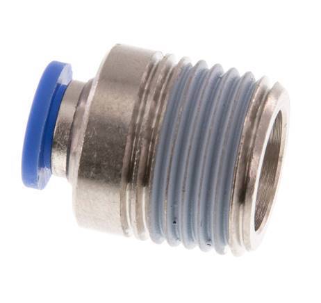 8mm x R1/2'' Push-in Fitting with Male Threads Brass/PA 66 NBR Inner Hexagon [2 Pieces]