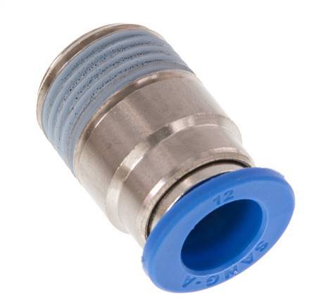 Racor rápido de 12mm x R1/2'' con rosca macho latón/PA 66 NBR hexágono interior [2 piezas]