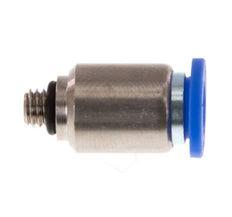 6mm x M 5 Push-in Fitting with Male Threads Brass/PA 66 NBR Inner Hexagon [5 Pieces]