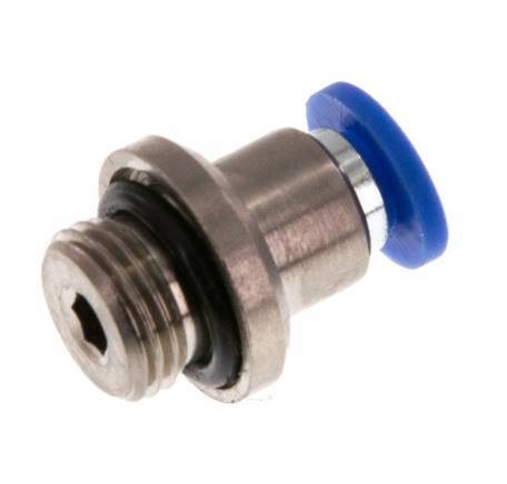 Racor rápido de 4mm x G1/8'' con rosca macho latón/PA 66 NBR hexágono interior [5 piezas]