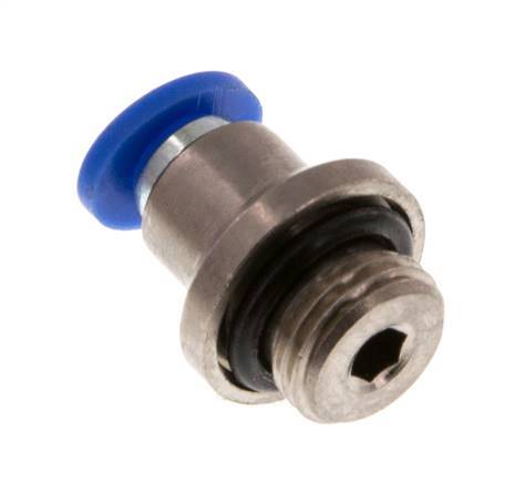 Racor rápido de 4mm x G1/8'' con rosca macho latón/PA 66 NBR hexágono interior [5 piezas]