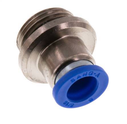 Racor rápido de 8mm x G3/8'' con rosca macho latón/PA 66 NBR hexágono interior [2 piezas]