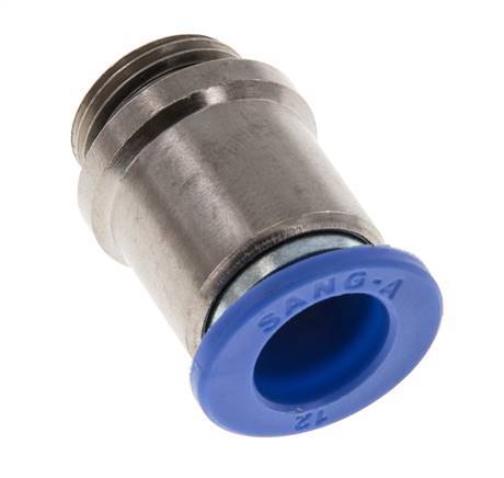 12mm x G3/8'' Push-in Fitting with Male Threads Brass/PA 66 NBR Inner Hexagon [2 Pieces]