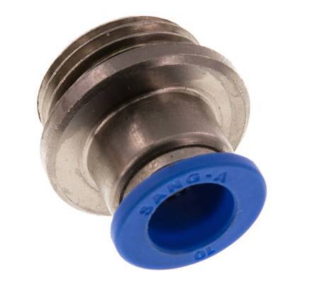 10mm x G1/2'' Push-in Fitting with Male Threads Brass/PA 66 NBR Inner Hexagon [2 Pieces]