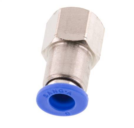 Racor de 6mm x G1/8'' con rosca hembra Latón/PA 66 NBR [2 Piezas]