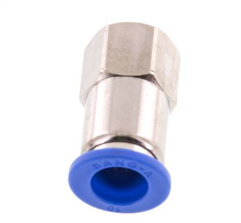 10mm x G1/4'' Push-in Fitting with Female Threads Brass/PA 66 NBR [2 Pieces]