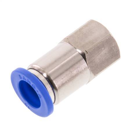 10mm x G1/4'' Push-in Fitting with Female Threads Brass/PA 66 NBR [2 Pieces]