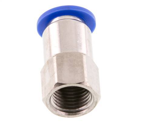 10mm x G1/4'' Push-in Fitting with Female Threads Brass/PA 66 NBR [2 Pieces]