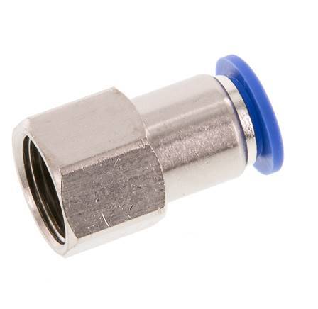 10mm x G3/8'' Push-in Fitting with Female Threads Brass/PA 66 NBR [2 Pieces]