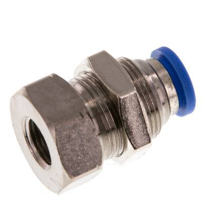 Racor rápido de 8mm x G1/8'' con rosca hembra Latón/PA 66 NBR Bulkhead [2 Piezas]