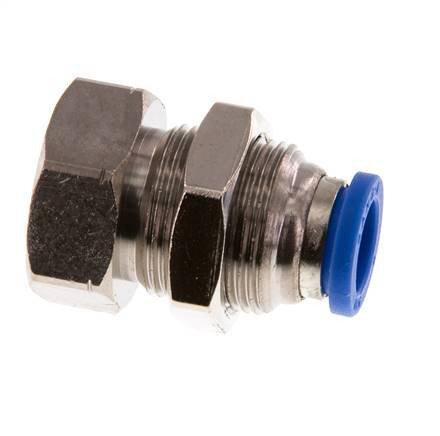 Racor rápido de 8mm x G1/8'' con rosca hembra Latón/PA 66 NBR Bulkhead [2 Piezas]
