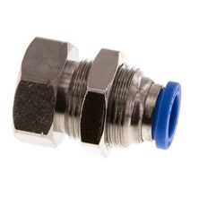 Racor rápido de 8mm x G1/8'' con rosca hembra Latón/PA 66 NBR Bulkhead [2 Piezas]