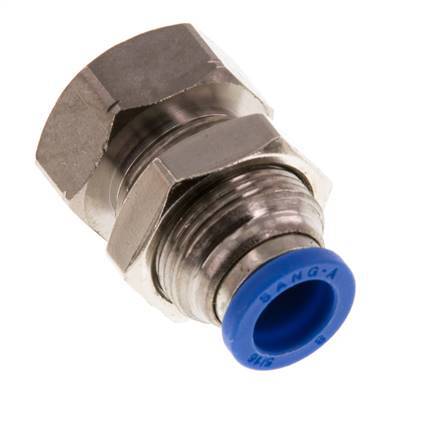 Racor rápido de 8mm x G1/8'' con rosca hembra Latón/PA 66 NBR Bulkhead [2 Piezas]