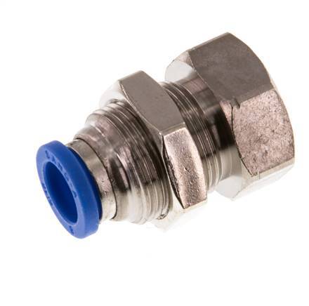 Racor rápido de 8mm x G1/8'' con rosca hembra Latón/PA 66 NBR Bulkhead [2 Piezas]