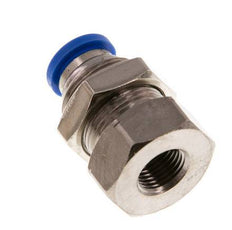 Racor rápido de 8mm x G1/8'' con rosca hembra Latón/PA 66 NBR Bulkhead [2 Piezas]