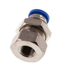 Racor rápido de 8mm x G1/8'' con rosca hembra Latón/PA 66 NBR Bulkhead [2 Piezas]