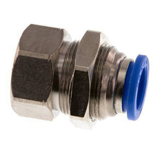 Racor rápido de 12 mm x G1/4'' con rosca hembra Pasamuros de latón/PA 66 NBR