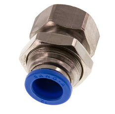 Racor rápido de 12 mm x G1/4'' con rosca hembra Pasamuros de latón/PA 66 NBR