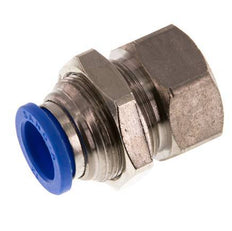 Racor rápido de 12 mm x G1/4'' con rosca hembra Pasamuros de latón/PA 66 NBR