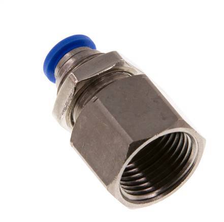 Racor rápido de 6mm x G3/8'' con rosca hembra de latón/PA 66 NBR [2 piezas]