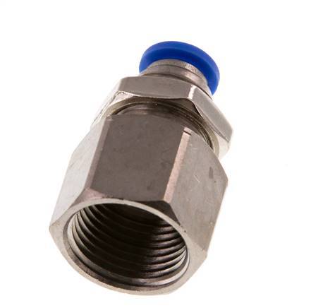 Racor rápido de 6mm x G3/8'' con rosca hembra de latón/PA 66 NBR [2 piezas]