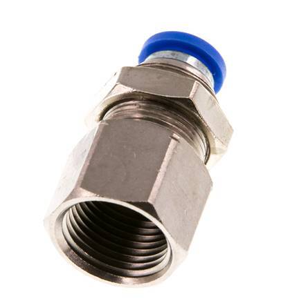 Racor rápido de 8mm x G3/8'' con rosca hembra Latón/PA 66 NBR Bulkhead [2 Piezas]