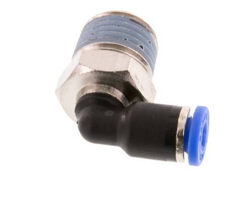 Codo de 90 grados de 4mm x R1/4'' con rosca macho latón/PA 66 NBR giratorio [2 piezas]