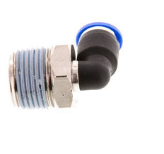 Racor de 6mm x R3/8'' 90deg con rosca macho latón/PA 66 NBR manguito corto giratorio [2 piezas]