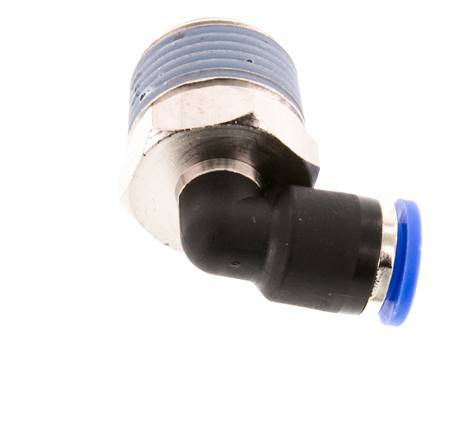 Racor de 6mm x R3/8'' 90deg con rosca macho latón/PA 66 NBR manguito corto giratorio [2 piezas]