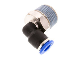 Racor de 6mm x R3/8'' 90deg con rosca macho latón/PA 66 NBR manguito corto giratorio [2 piezas]