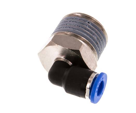 Racor de 6mm x R1/2'' 90deg con rosca macho Latón/PA 66 NBR Manguito corto giratorio [2 piezas]