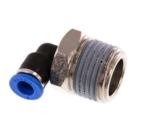 Racor de 6mm x R1/2'' 90deg con rosca macho Latón/PA 66 NBR Manguito corto giratorio [2 piezas]