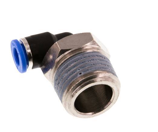 Racor de 6mm x R1/2'' 90deg con rosca macho Latón/PA 66 NBR Manguito corto giratorio [2 piezas]
