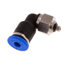 3mm x M 3 90deg Elbow Push-in Fitting with Male Threads Brass/PA 66 NBR Short Sleeve Rotatable [2 Pieces]