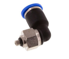 Racor de 3mm x M 3 90deg con rosca macho Latón/PA 66 NBR Manguito corto giratorio [2 piezas]