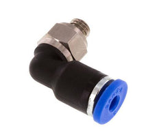 3mm x M 5 90deg Elbow Push-in Fitting with Male Threads Brass/PA 66 NBR Short Sleeve Rotatable [5 Pieces]