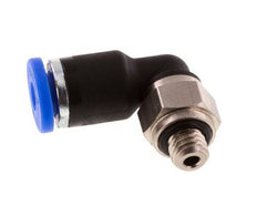 3mm x M 5 90deg Elbow Push-in Fitting with Male Threads Brass/PA 66 NBR Short Sleeve Rotatable [5 Pieces]