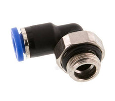 4mm x G1/8'' 90deg Elbow Push-in Fitting with Male Threads Brass/PA 66 NBR Short Sleeve Rotatable [2 Pieces]