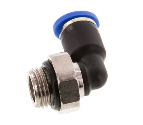 4mm x G1/8'' 90deg Elbow Push-in Fitting with Male Threads Brass/PA 66 NBR Short Sleeve Rotatable [2 Pieces]