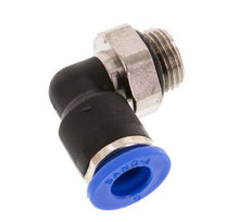 Racor de 6mm x G1/8'' de 90 grados con rosca macho Latón/PA 66 NBR de manguito corto giratorio [2 piezas]