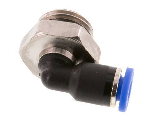 Racor de 4mm x G1/4'' 90deg con rosca macho latón/PA 66 NBR manguito corto giratorio [2 piezas]