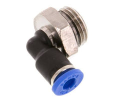 4mm x G1/4'' 90deg Elbow Push-in Fitting with Male Threads Brass/PA 66 NBR Short Sleeve Rotatable [2 Pieces]