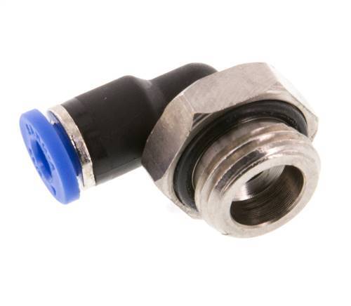 Racor de 4mm x G1/4'' 90deg con rosca macho latón/PA 66 NBR manguito corto giratorio [2 piezas]